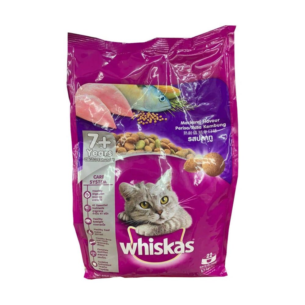 Whiskas Senior 7+ Years Mackerel Flavour 1.1kg – First Emporium 