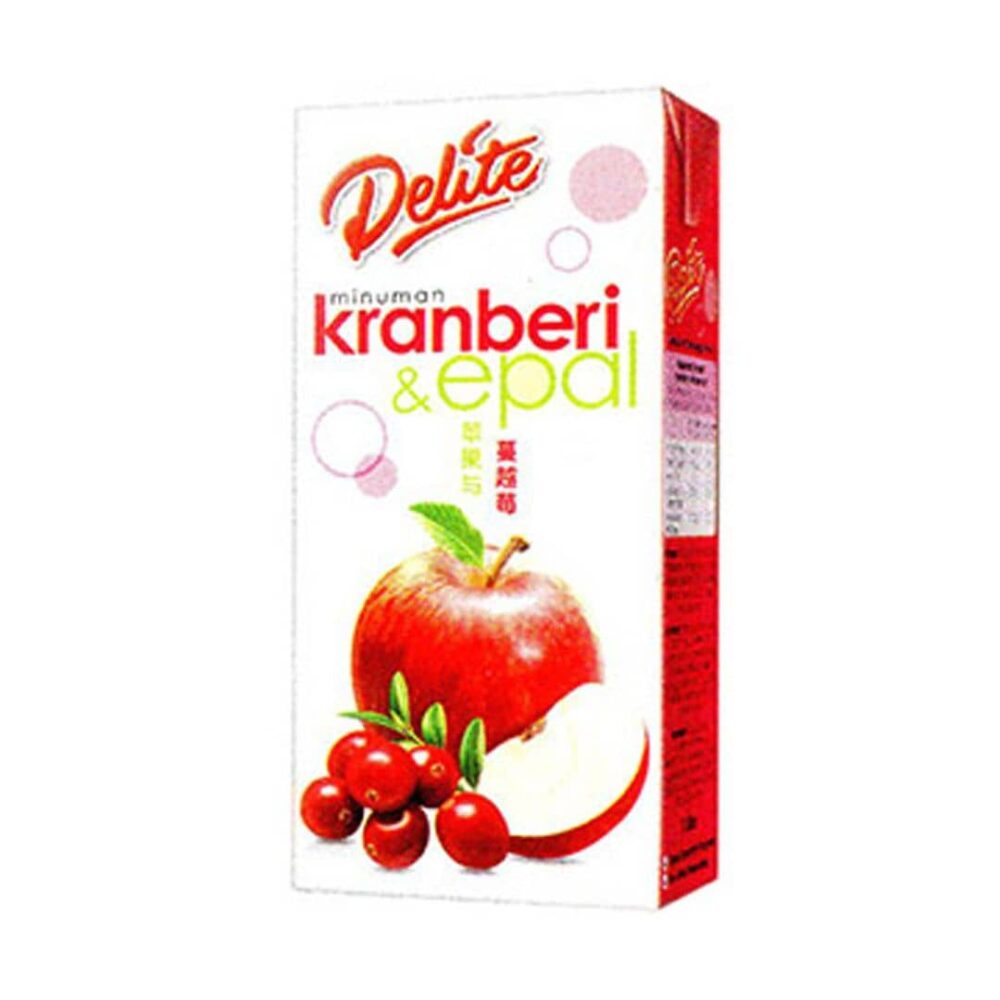 Delite Cranberry and Apple Less Sugar Box Drink 1l