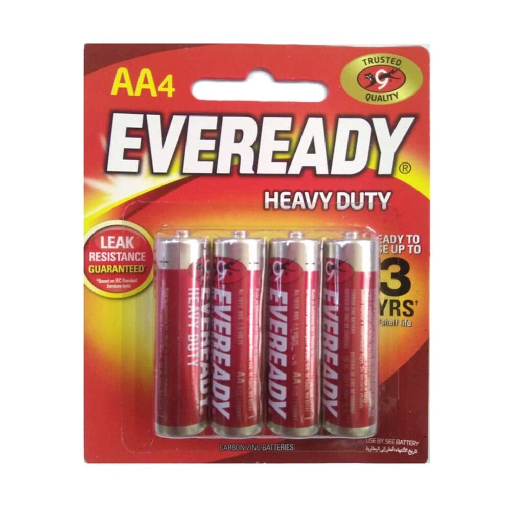 Eveready AA Heavy Duty Batteries 4s