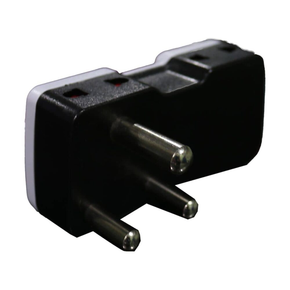 Type D, M (3 pin) to Type A, C, G 4-way Adaptor with Switch