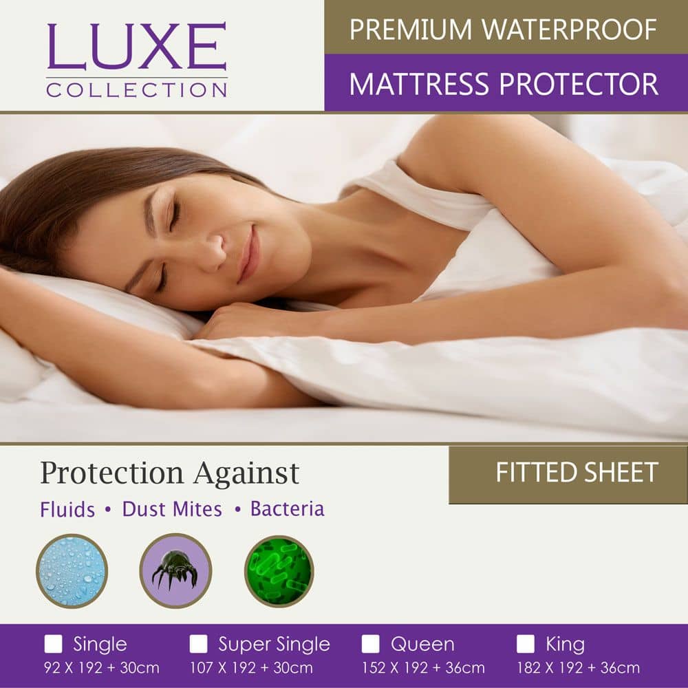 Luxe Premium Waterproof Mattress Protector - Fitted Sheet