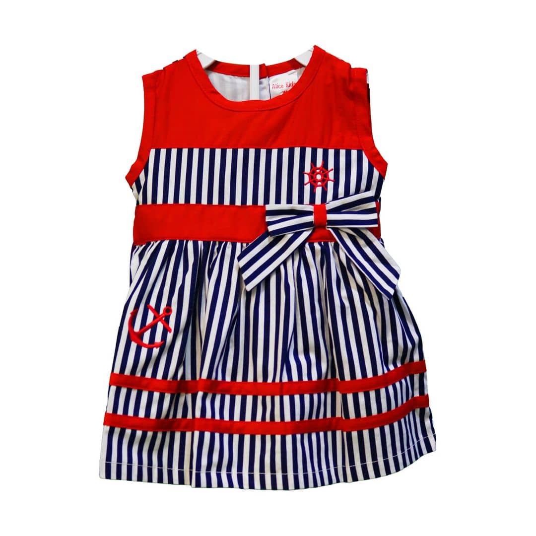 (3M-9M) Alice Kids Red Sailor Dress