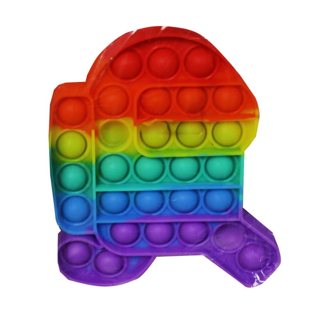 Bubble Fidget Toys Among Us Crewmate Rainbow