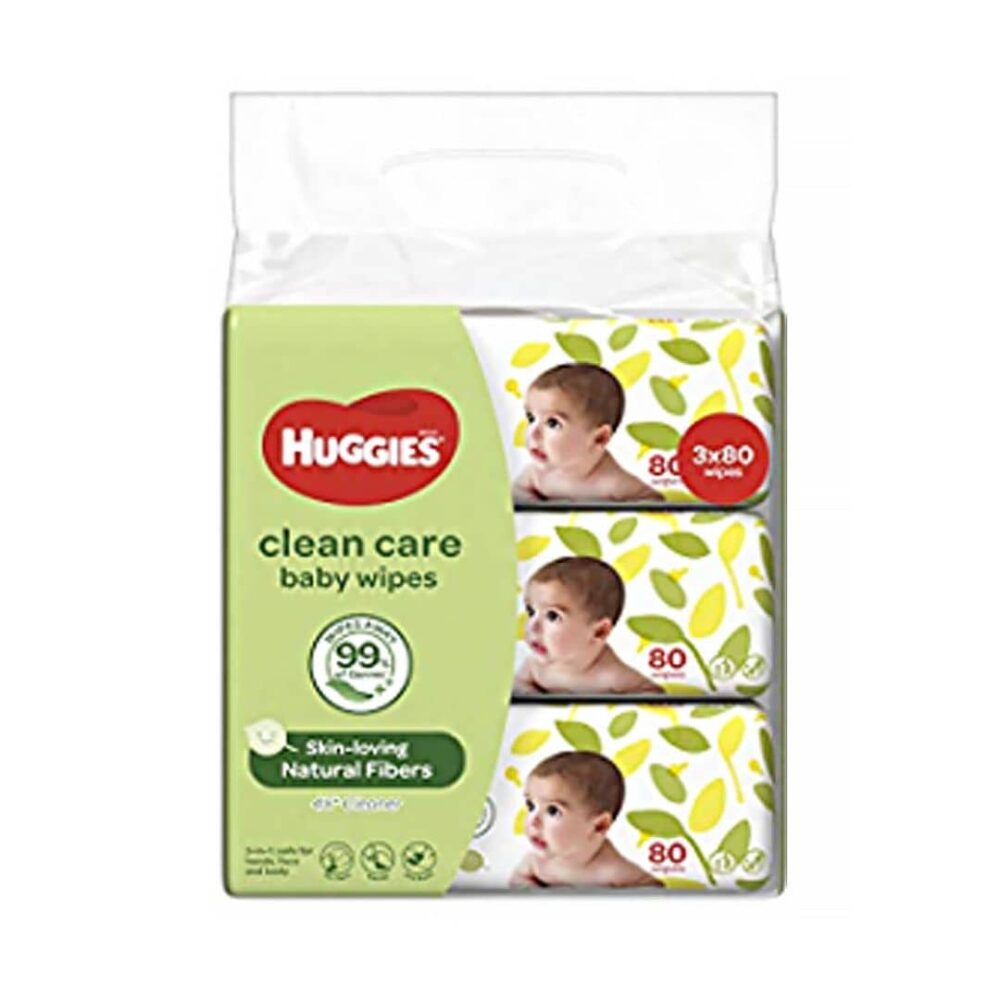 Huggies Baby Wipe Clean Care 3x20 sheets
