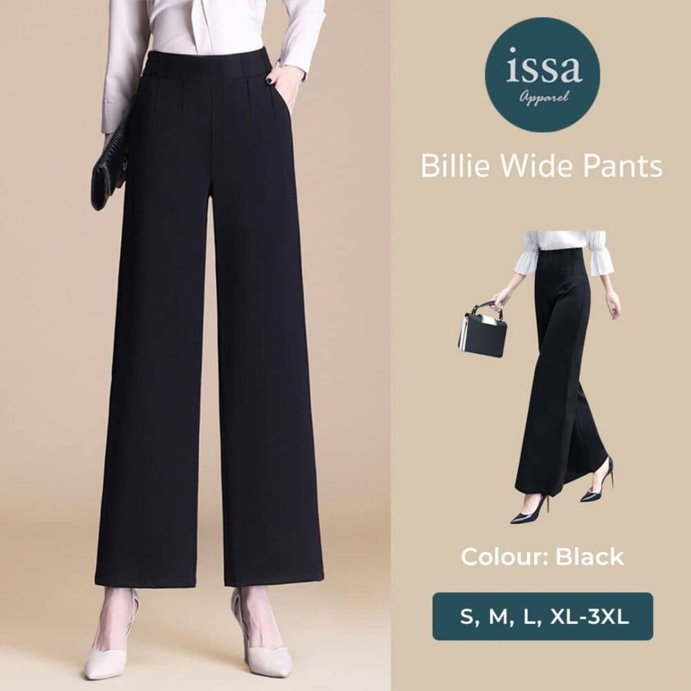 ISSA Billie Wide Pants (Black)