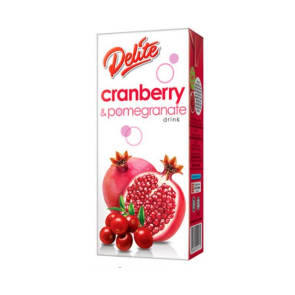 Delite Cranberry And Promegranate Less Sugar Box Drink 1l