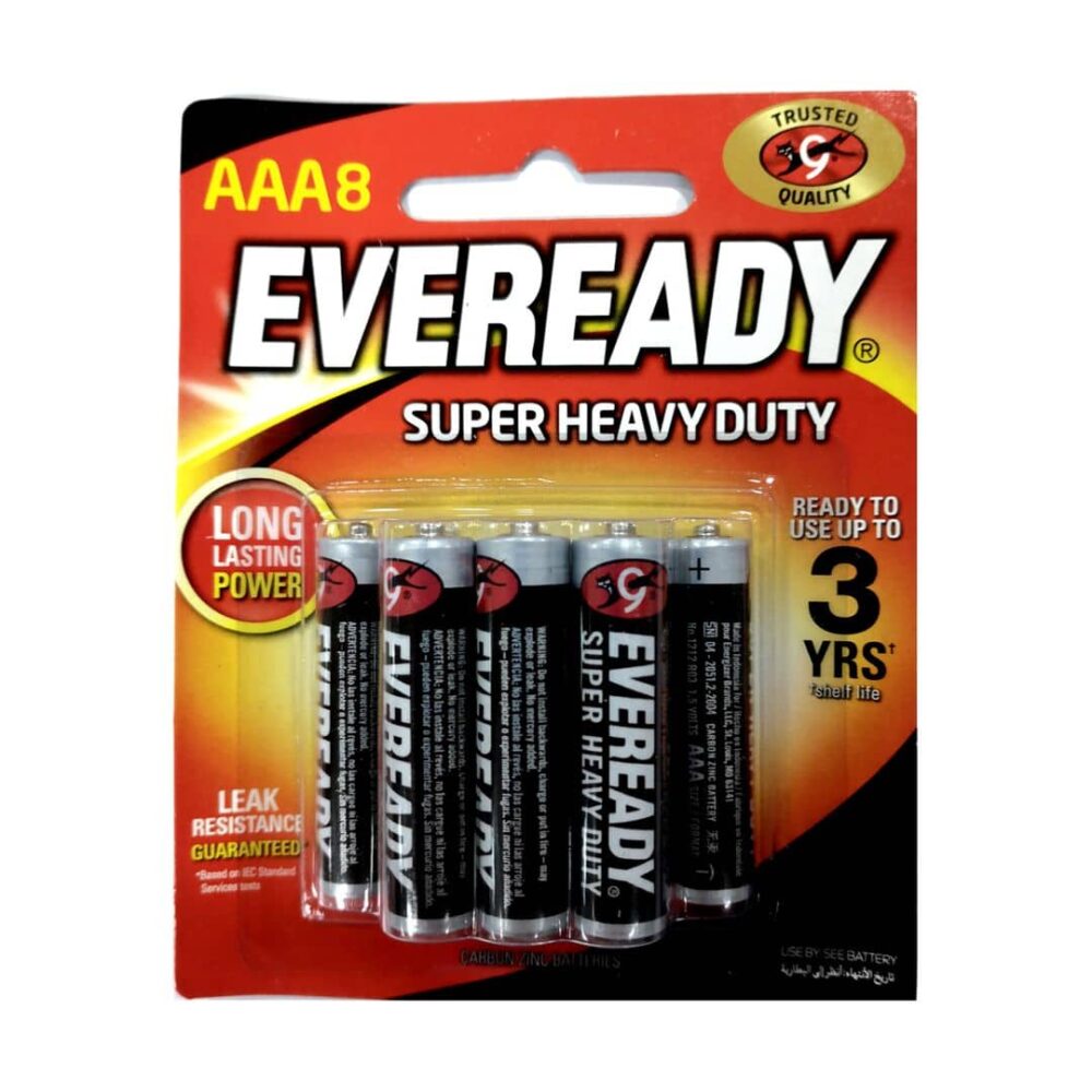 Eveready AAA Super Heavy Duty Batteries 8s
