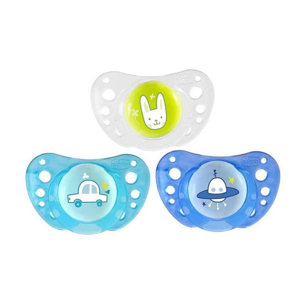 Chicco Soother Physio Air Flow Silicone Blue 16-36M+ 2s