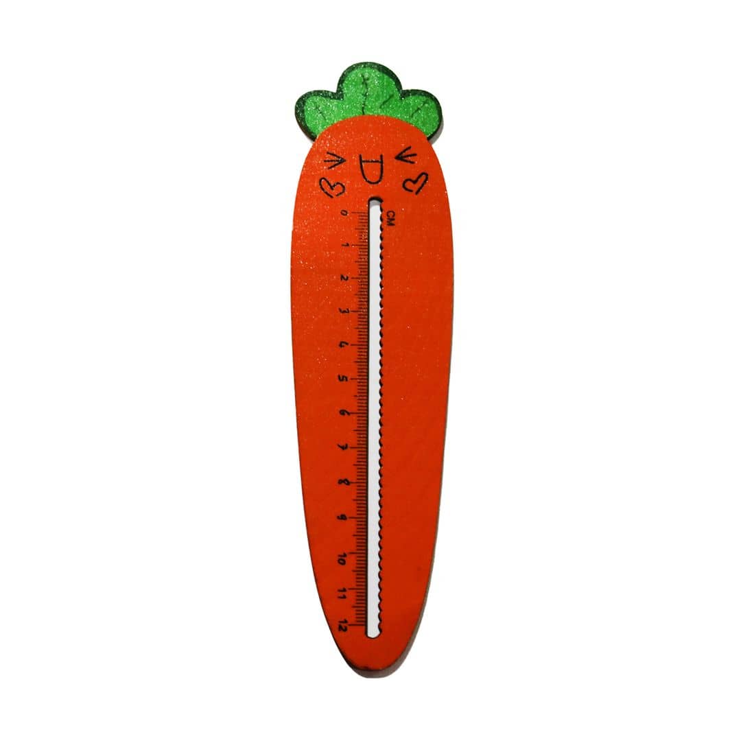 Wooden Carrot Ruler 12cm