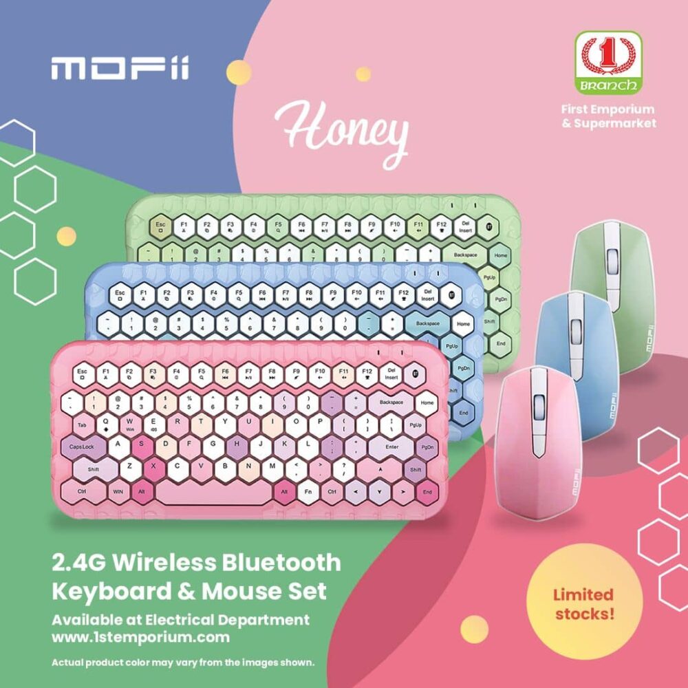 MOFii Honey Series 2.4G Wireless Bluetooth Keyboard & Mouse Combo Set