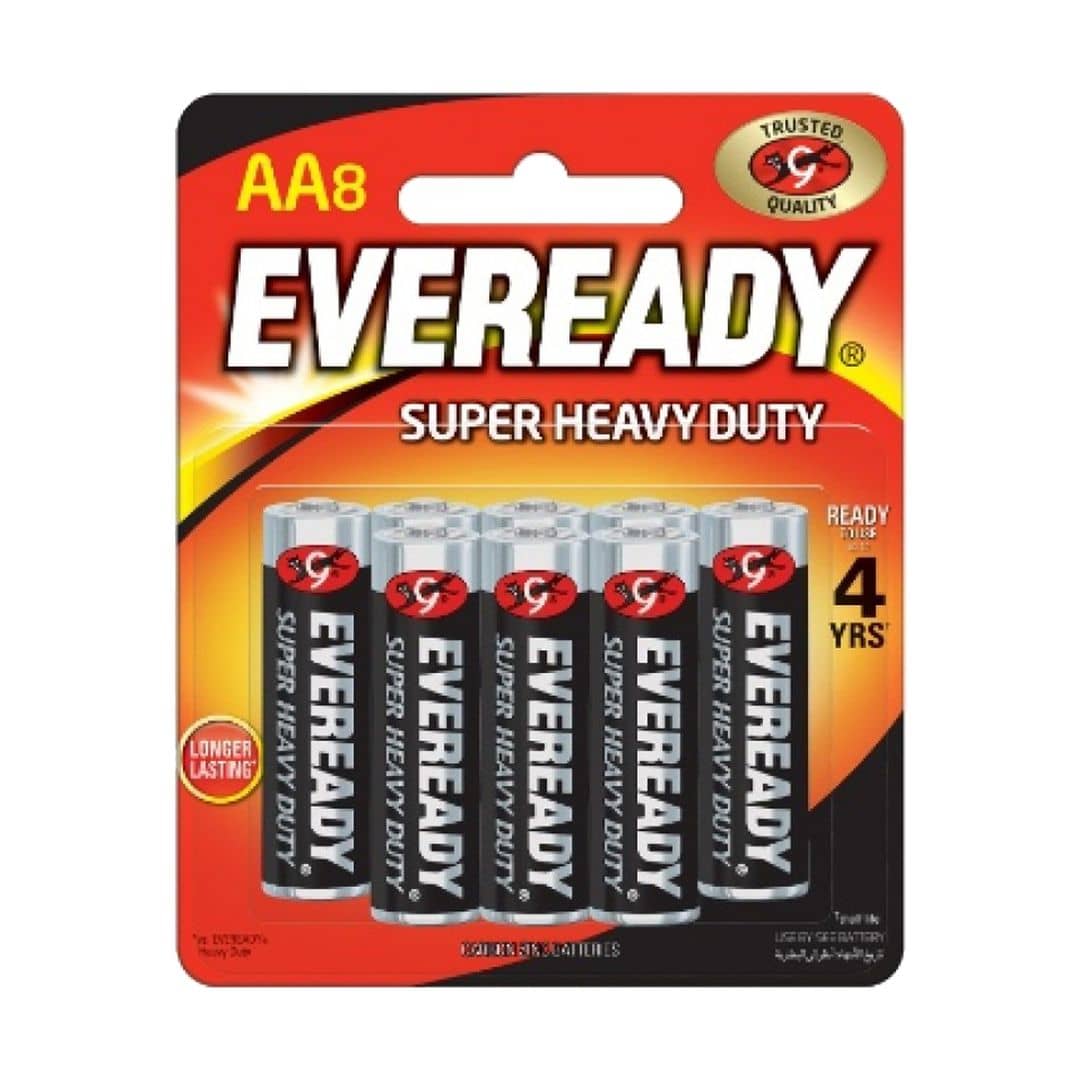 Eveready AA Super Heavy Duty Batteries 8s