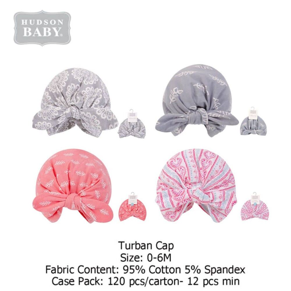 Hudson Baby Turban Hat 0-6 months (1pcs)