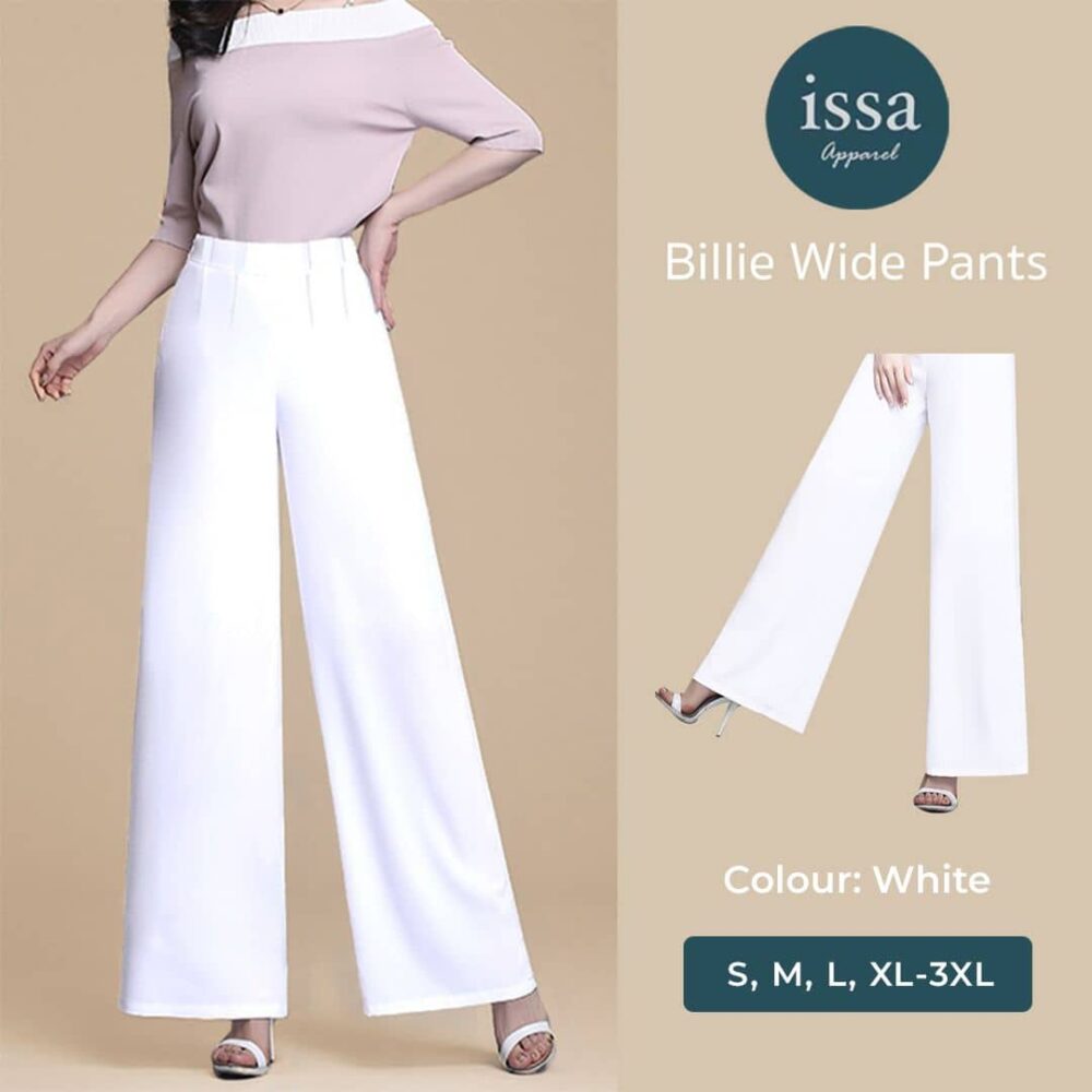 ISSA Billie Wide Pants (White)