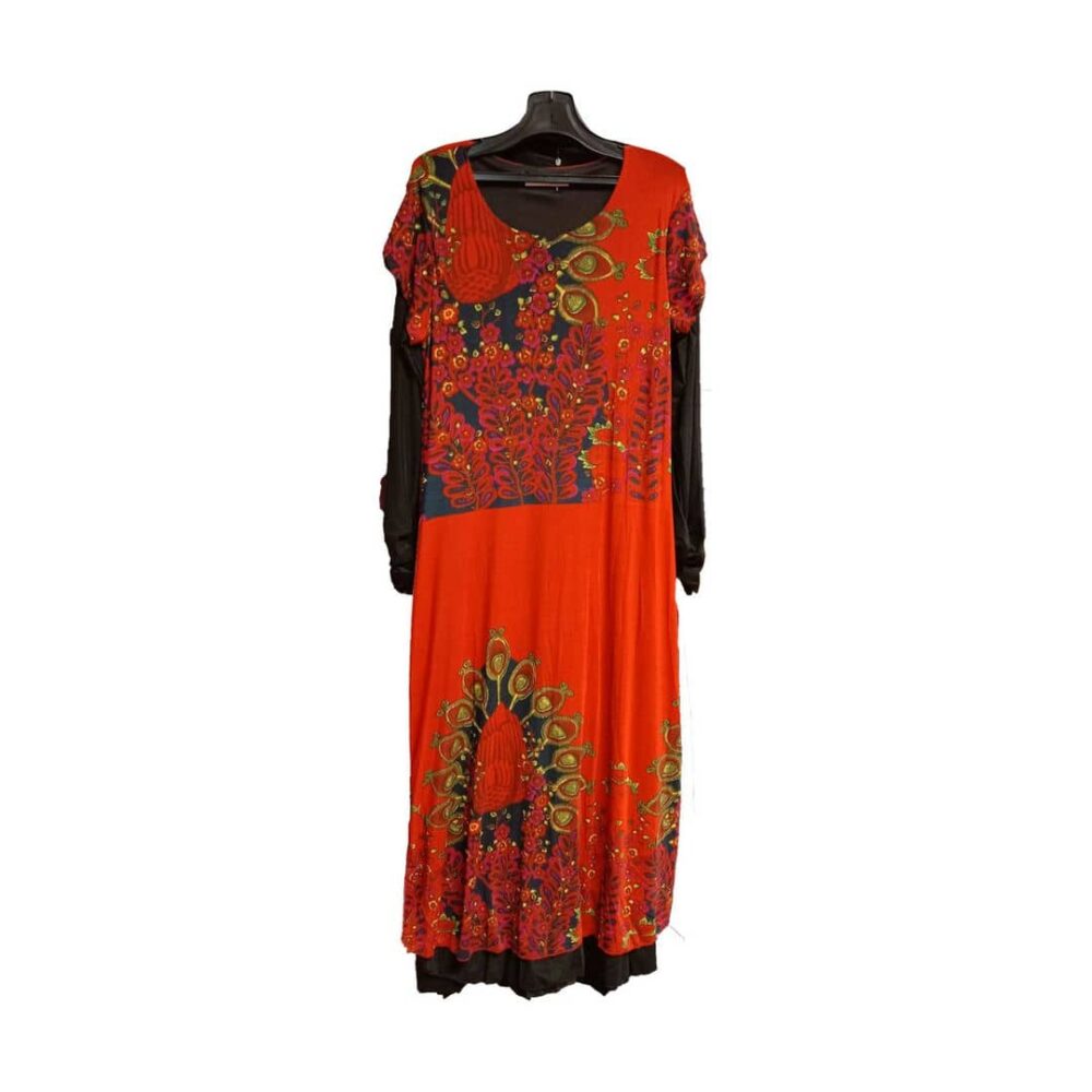 Maxi Dress with Long Sleeve (Free Size)