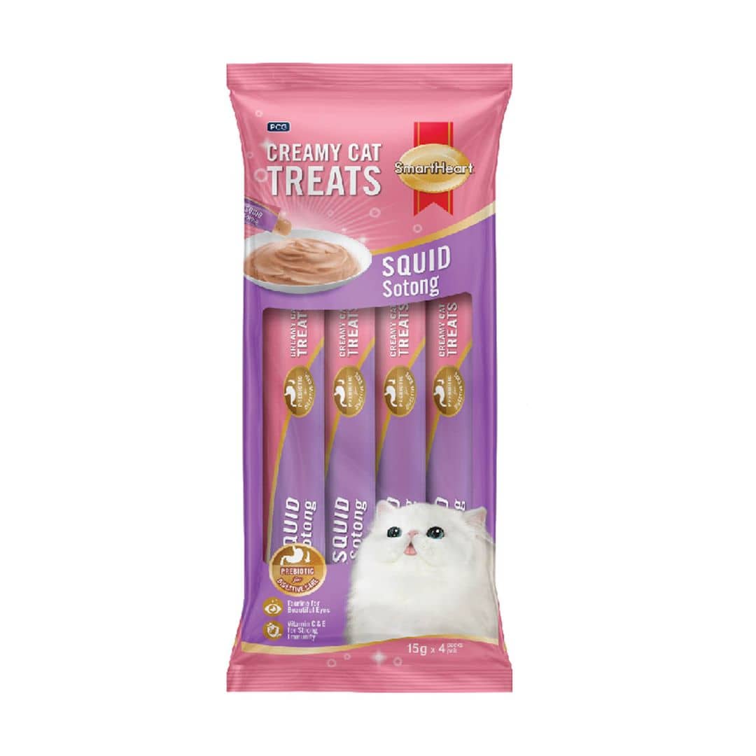 Smart Heart Creamy Cat Treats Squid 4sx15g