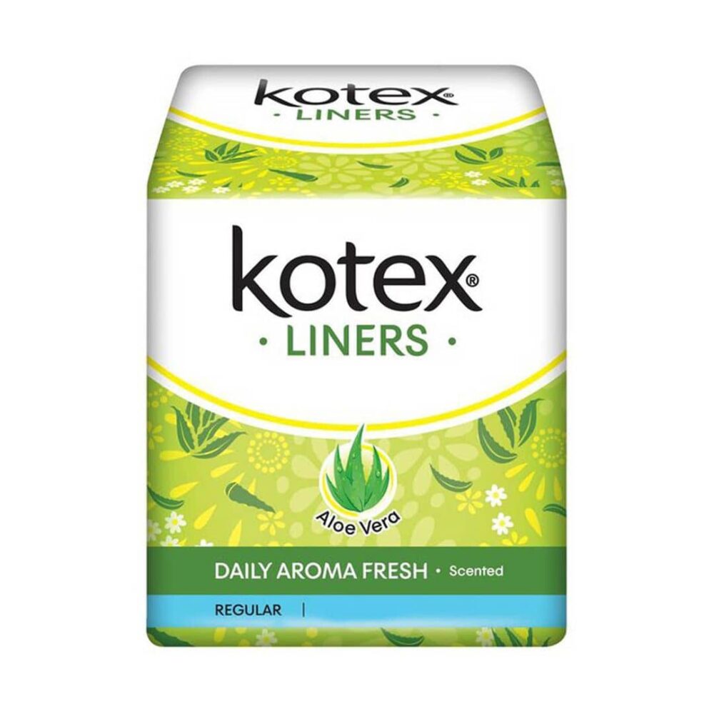 Kotex Green Daily Aroma Fresh Liners Aloe Vera Regular 20s