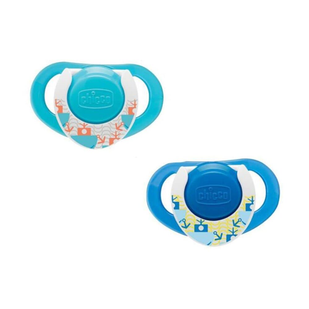 Chicco Physioring Soother Silicone Blue 4M+ 2s