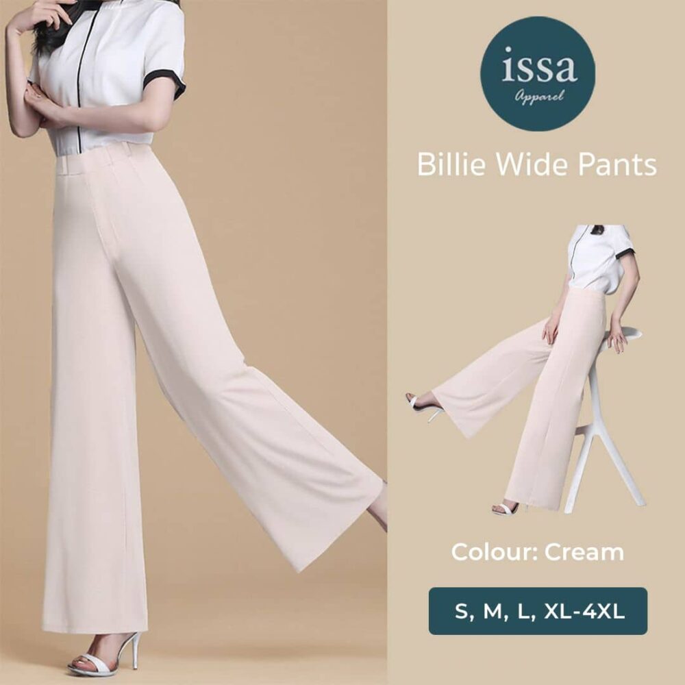 ISSA Billie Wide Pants (Cream)