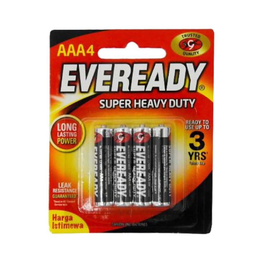 Eveready AAA Super Heavy Duty Batteries 4s