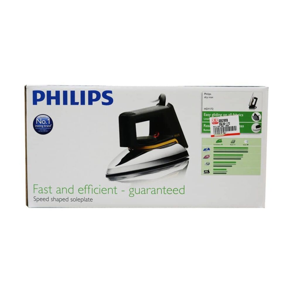 Philips Dry Iron Speed shaped soleplate HD1172