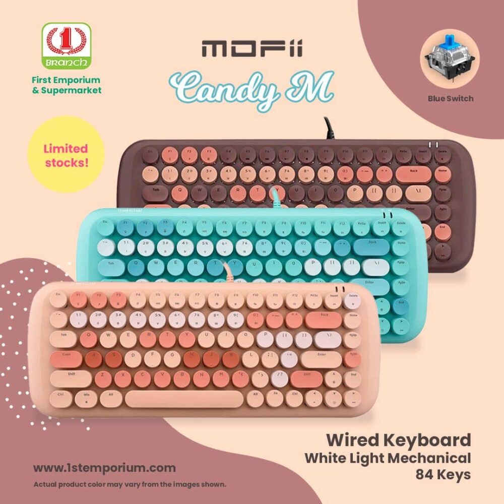 MOFii Candy M Wired White Light Keyboard 84Keys