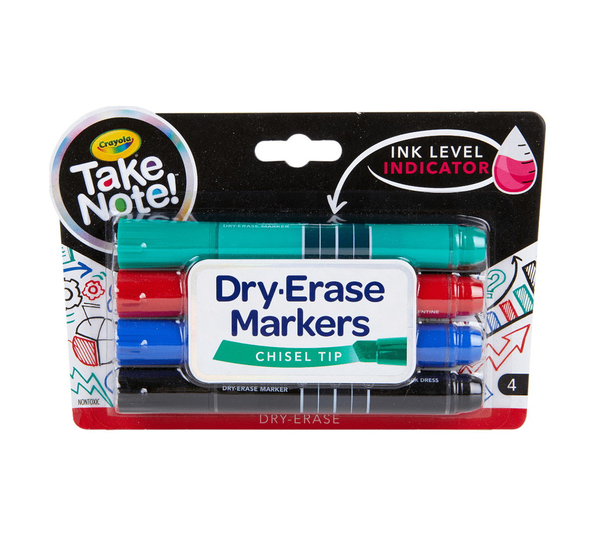 Crayola Take Note! Dry Erase Markers Fine Line (4 Count)