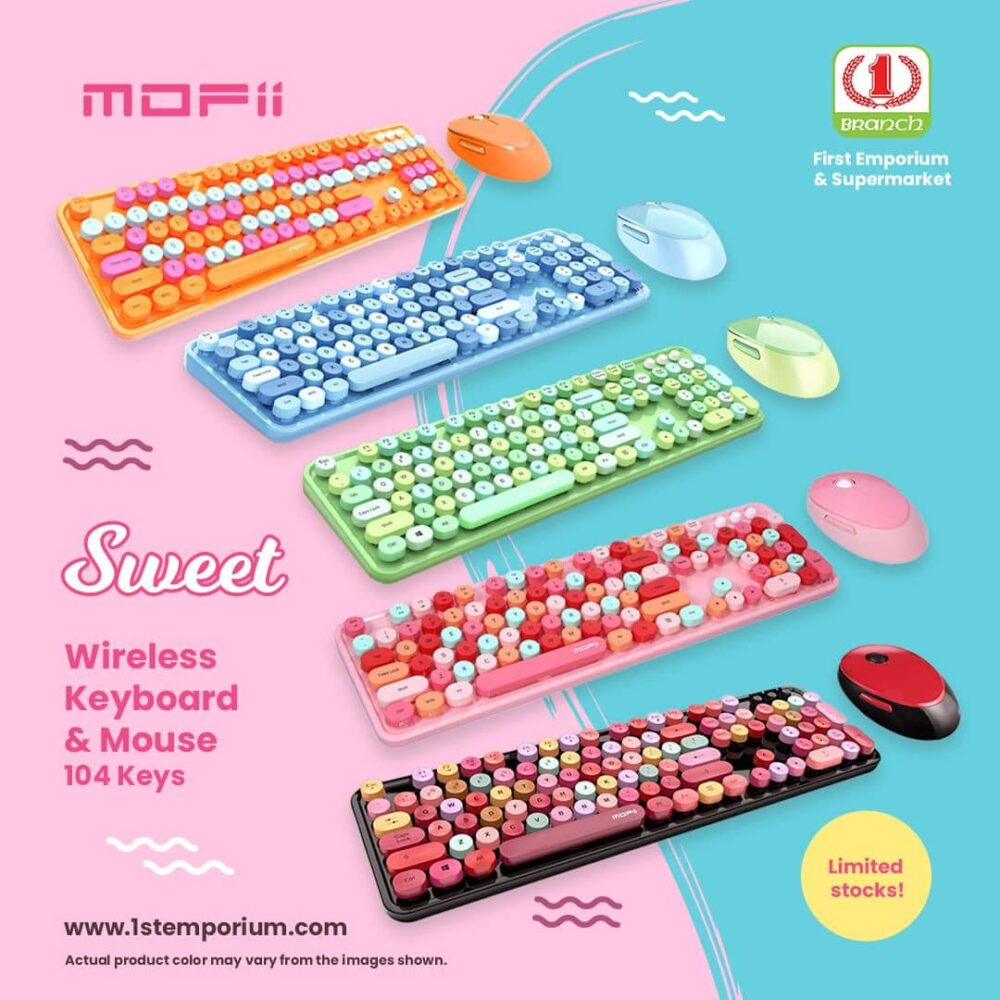 MOFii Sweet Series Wireless Keyboard & Mouse Combo Set (104Keys)