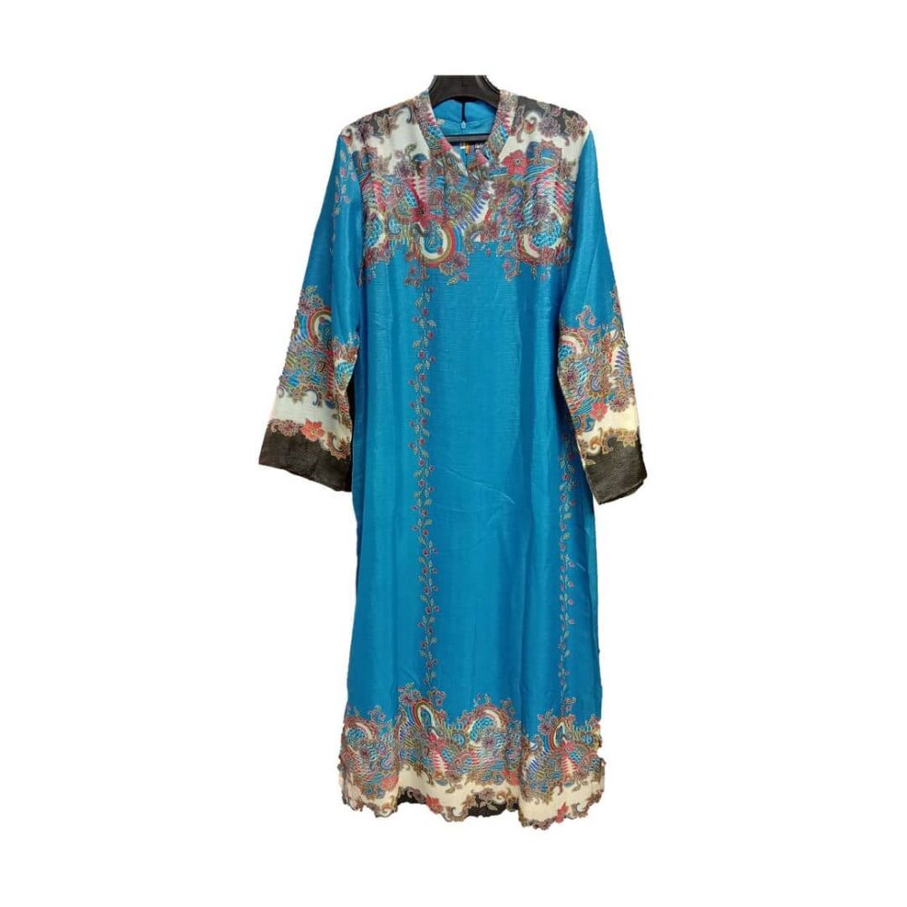 Blue Paisley Maxi Dress (Size XL)