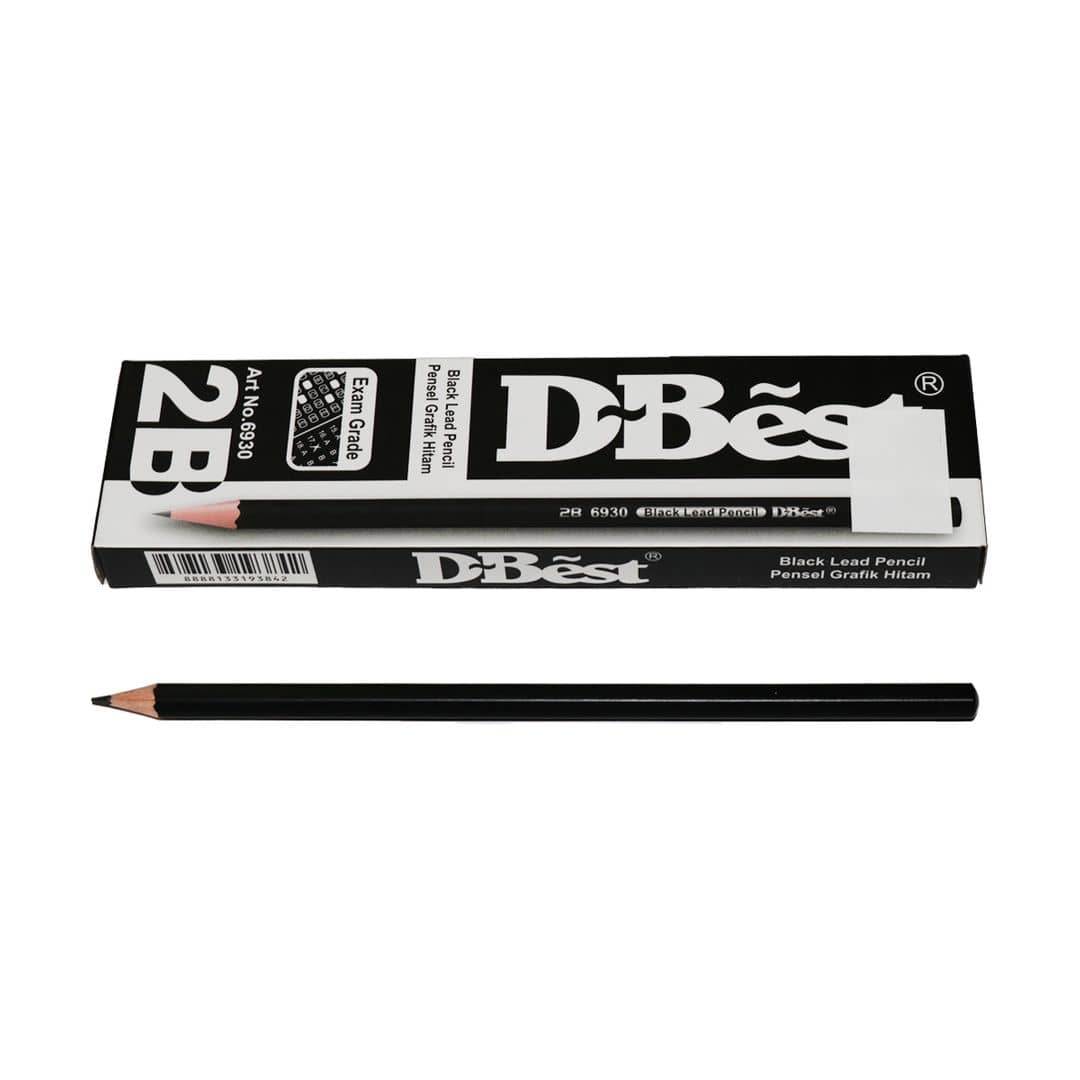 D-Best 2B Black Lead Pencil 6930 12pcs