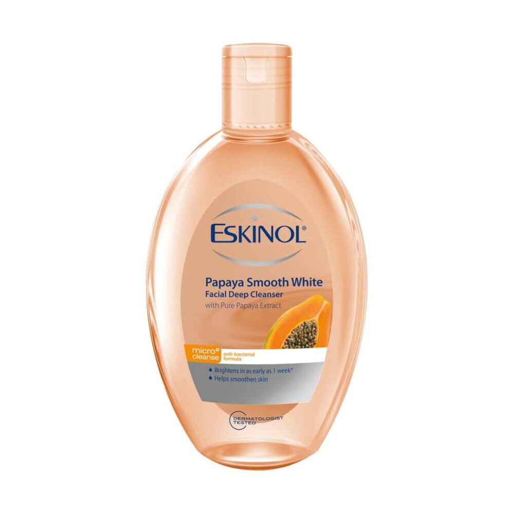 Eskinol Pure Papaya Extract Papaya Smooth Glow Facial Deep Cleanser 225ml