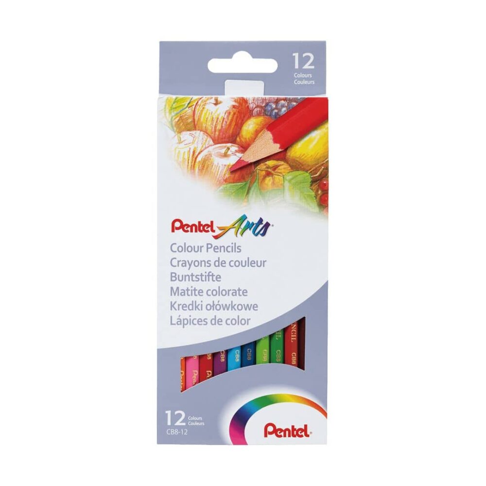Pentel Arts Colour Pencils 12 Colours