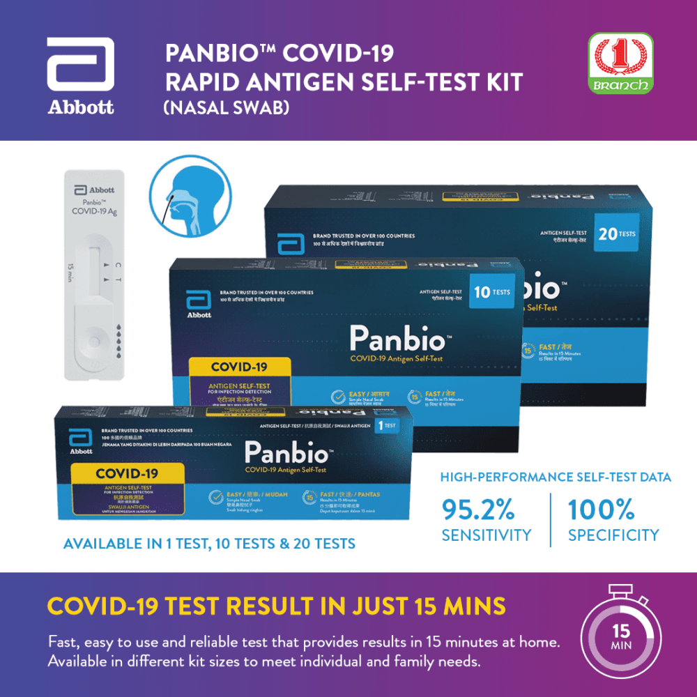 Panbioâ„¢ COVID-19 Antigen Selft-Test Kit (Nasal)
