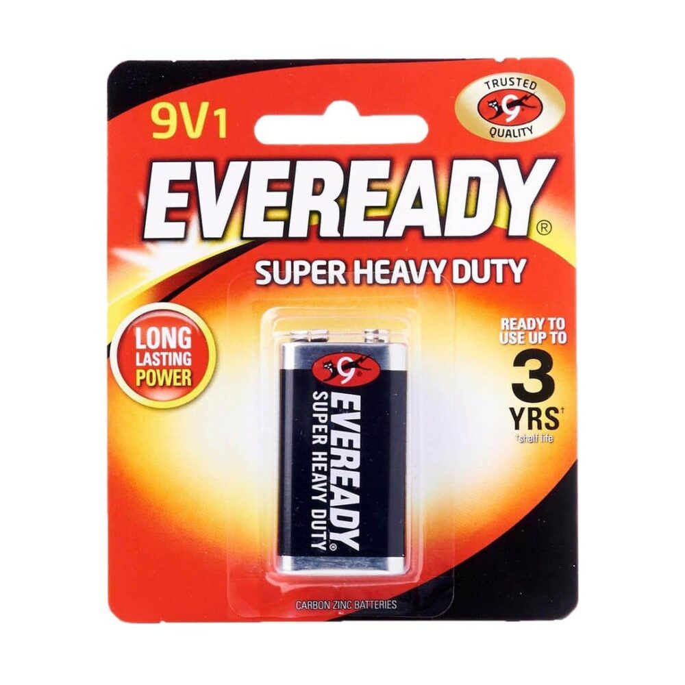 Eveready 9V Super Heavy Duty Batteries
