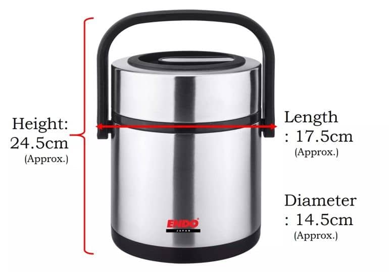 ENDO Stainless Steel Thermal Food Jar 1.5L