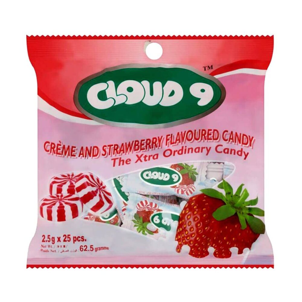 Cloud 9 Creme and Strawberry Flavoured Candy 25pcs 62.5g