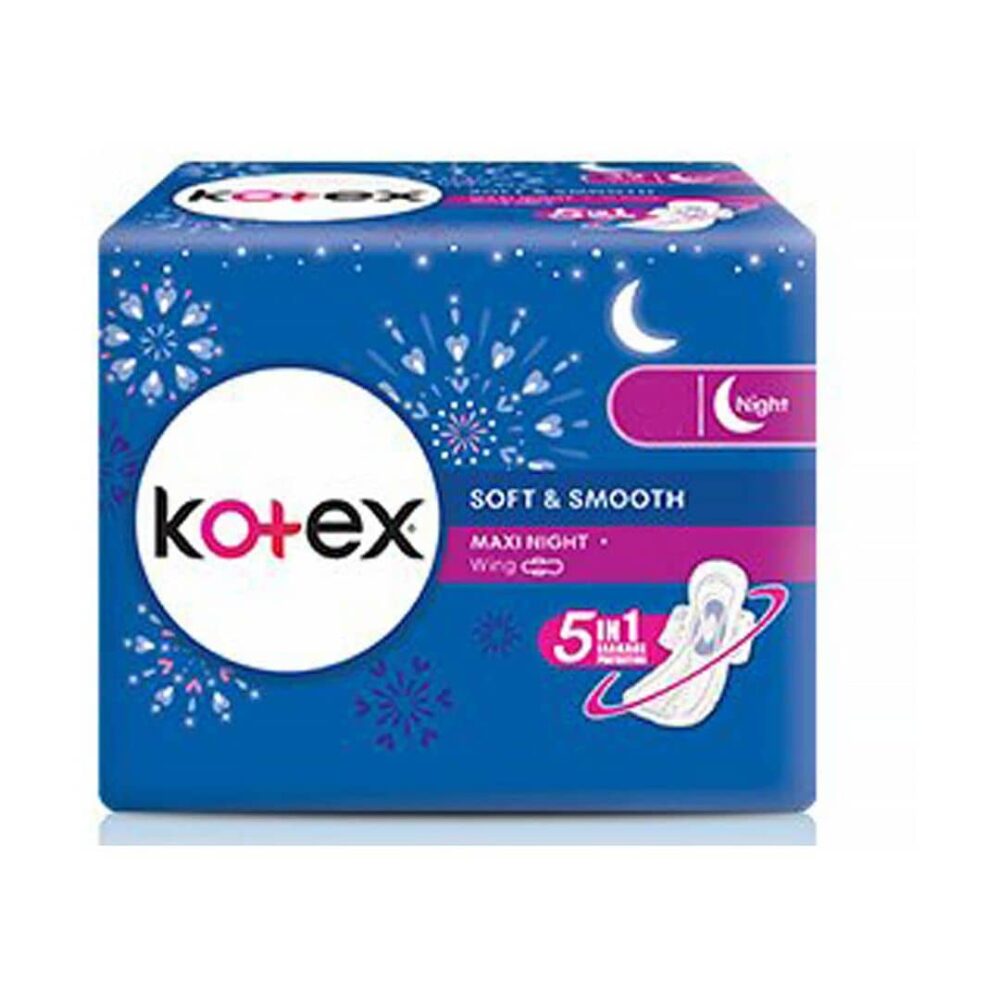 Kotex Blue Smooth And Soft Maxinight Wing 41cm 5s