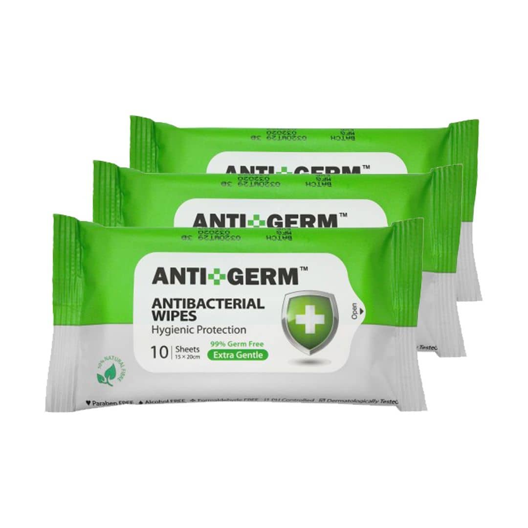 Ezy Wipes Anti Germ Antibacterial Wipes 3*10s