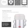 ENDO Stainless Steel Lunch Box 1.8L