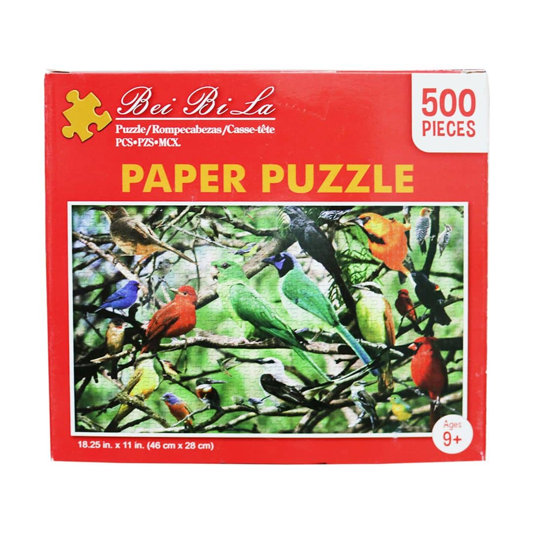 Bei Bi La Paper Puzzle 500pcs 46cm x 28cm Birds Art no. 516
