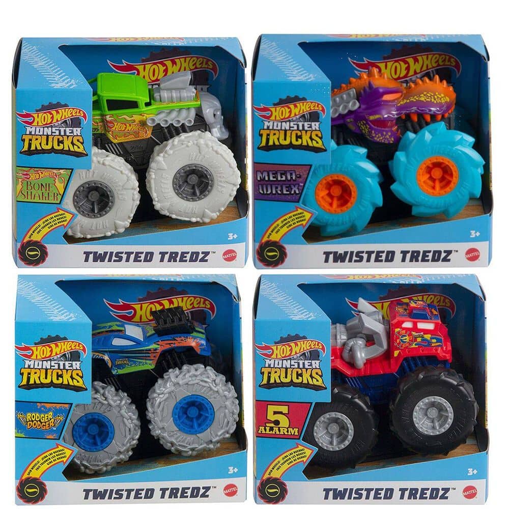 Hot Wheels Monster Truck 1:43 Scale New Rev Tredz - Assorted