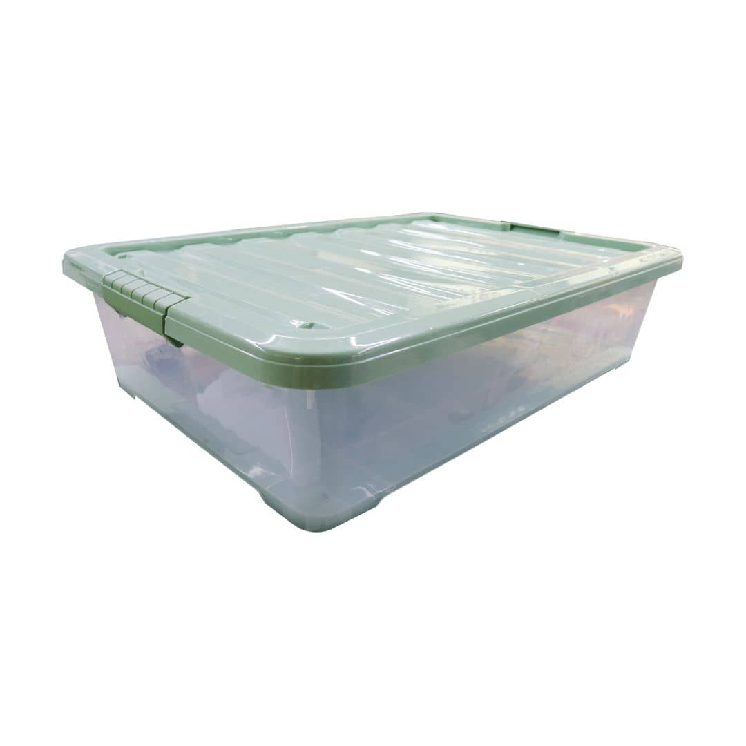 Pin Ai Easy Stacking Storage Box Clear/Green