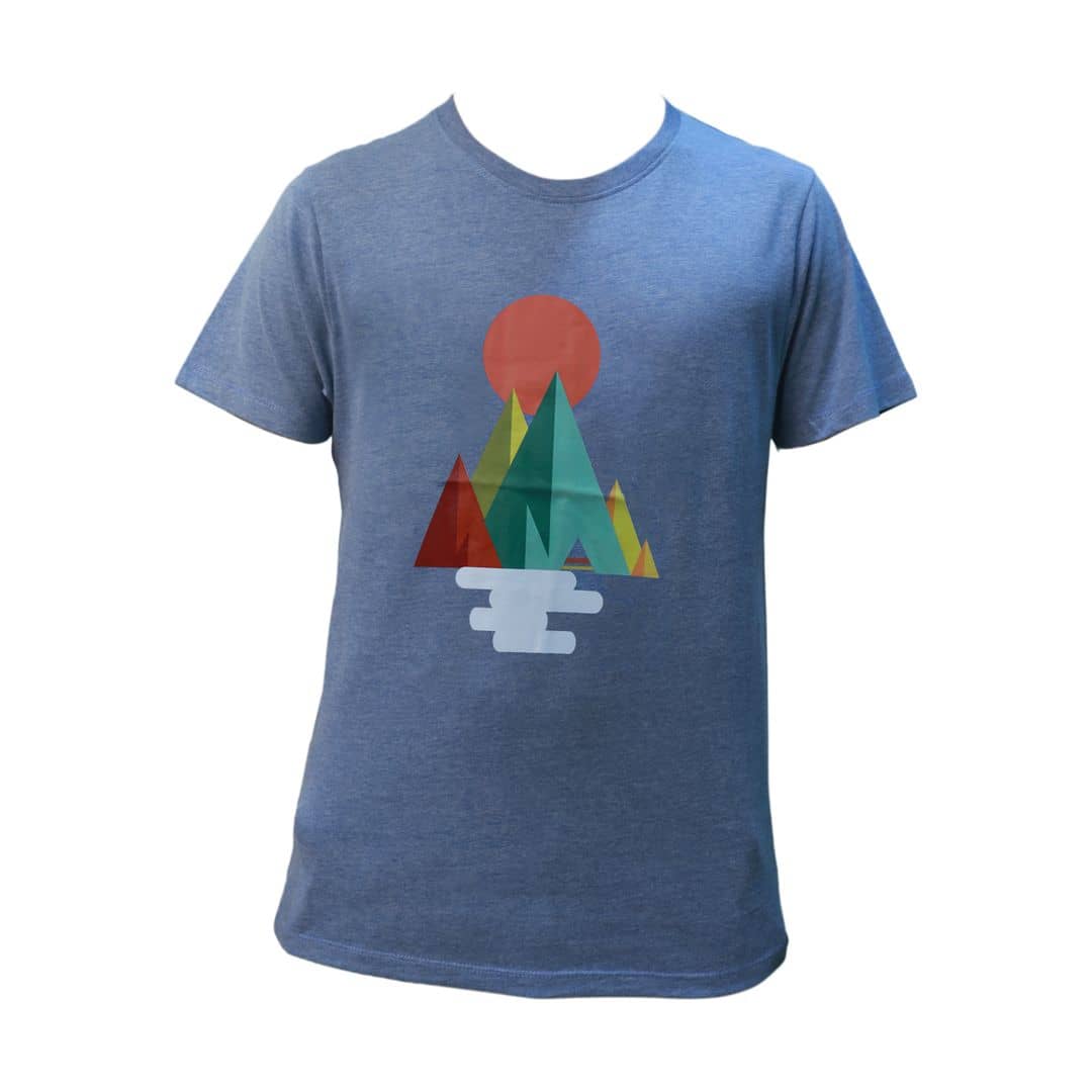 Sun & Mountains Blue Heritage Casual T-Shirt