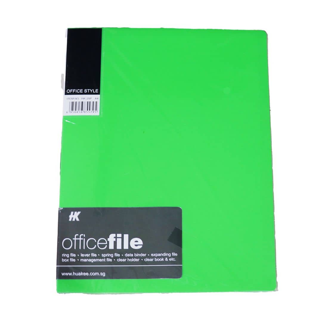 Hua Kee A4 Office File Green