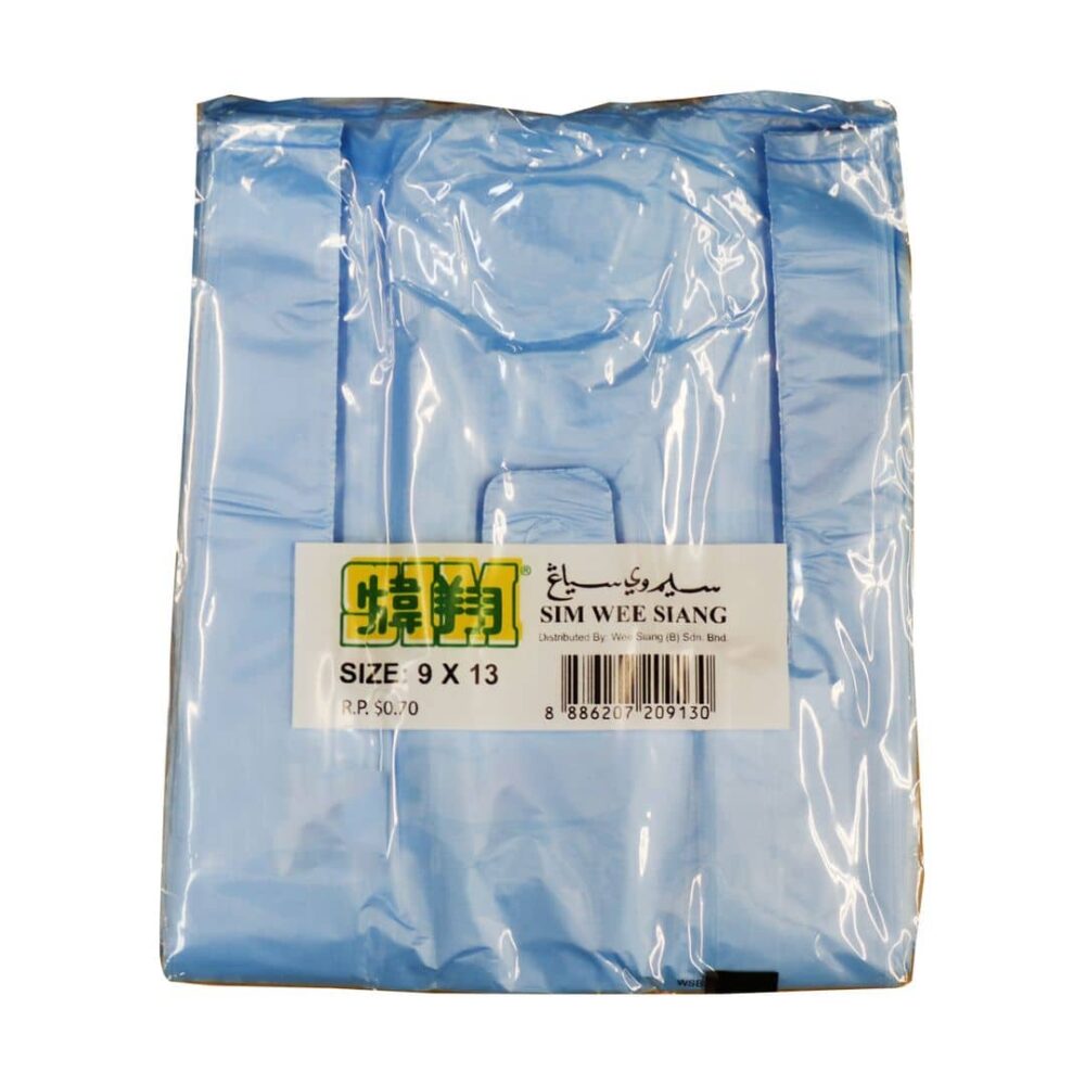Sim Wee Siang Plastic Bags Light Blue 9in x 13in