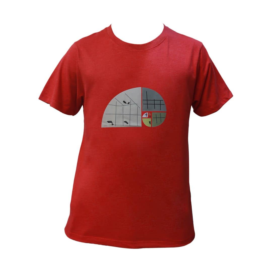 Golden Ratio Red Heritage Casual T-Shirt