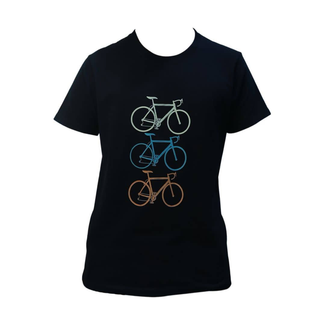 Three Bicycle Black Heritage Casual T-Shirt