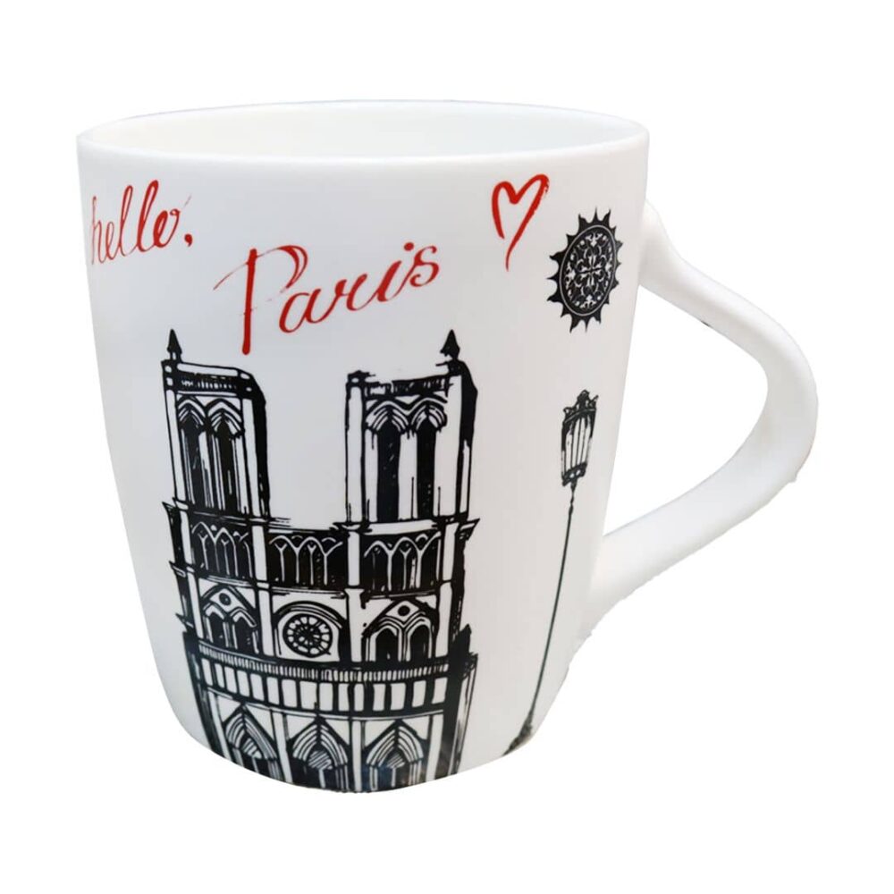 Hello Paris Notre Dame Porcelain Mug