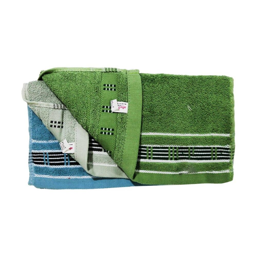 Jingle Square Towel HJ216293 3pcs Green/Grey/Blue