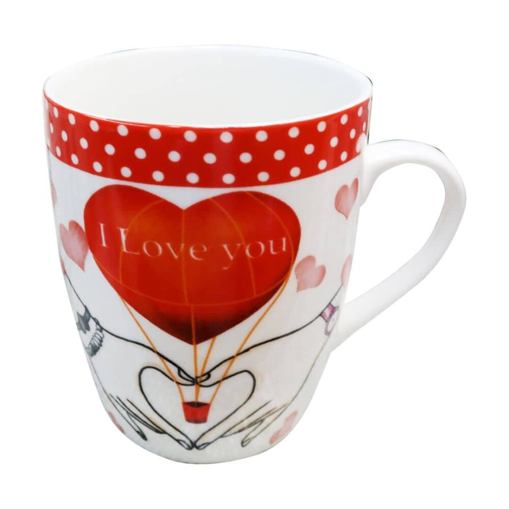 I Love You Hot Air Balloon Porcelain Mug