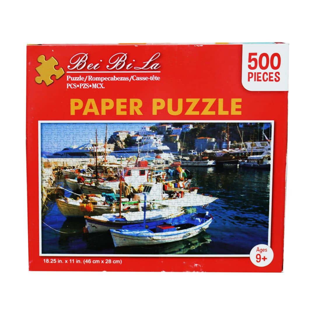 Bei Bi La Paper Puzzle 500pcs 46cm x 28cm Boats Art no. 507